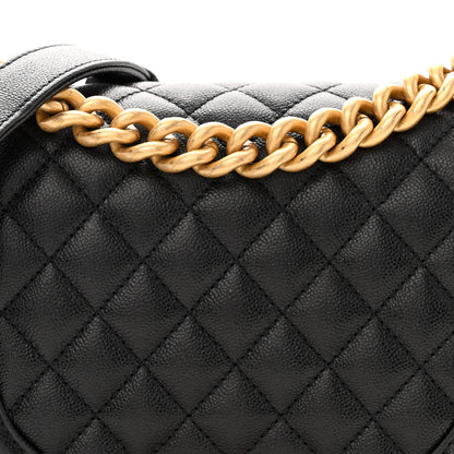 Chanel Caviar Quilted Small Boy Messenger Bag Black 8 of 10