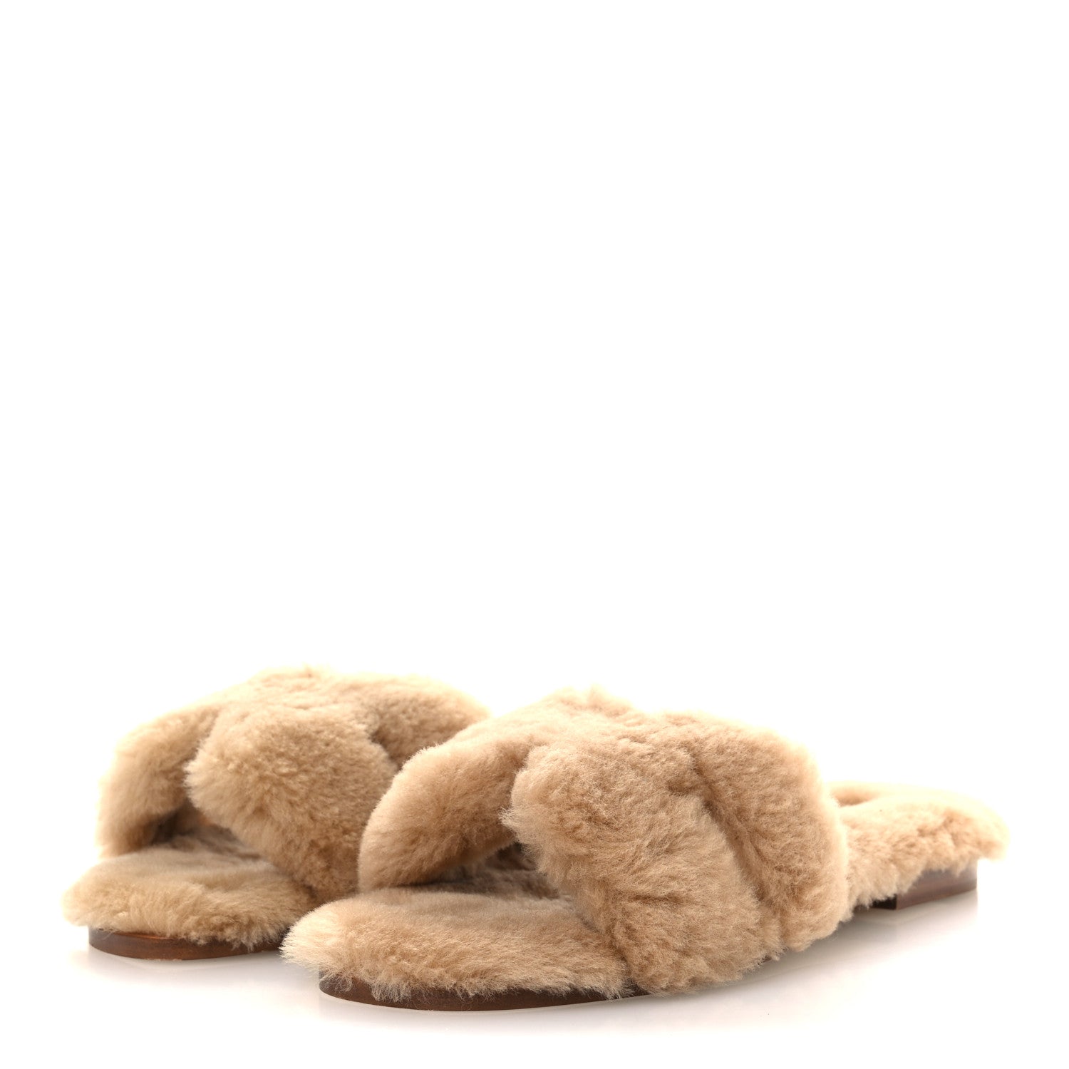 Hermes Woolskin Oran Sandals 36 Beige Argile 4 of 10