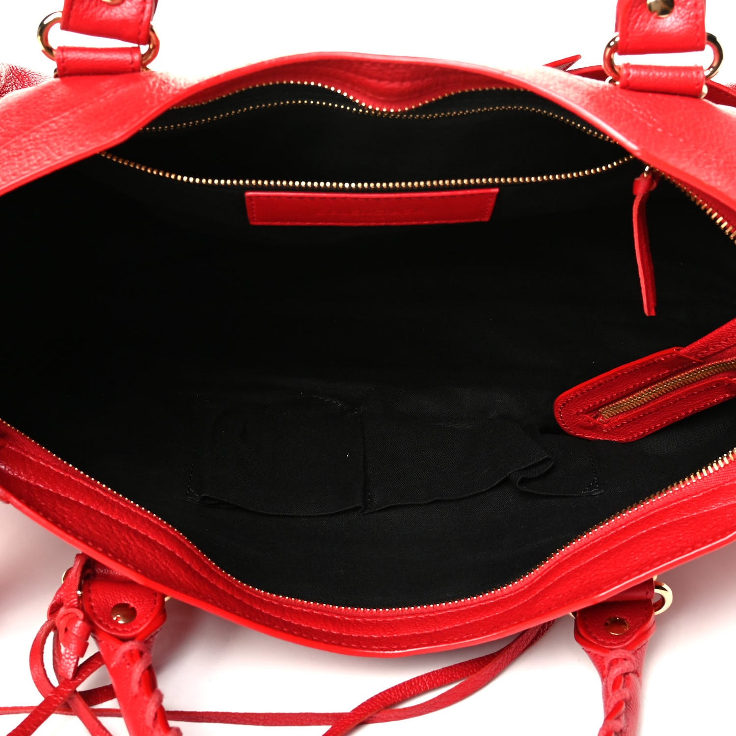 Chevre Gold Metallic Edge Hardware City Rouge Grenade