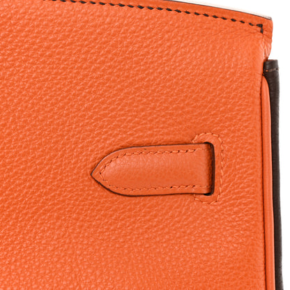 Hermes Togo Bi-Color Birkin 35 Chocolate Orange 14 of 14