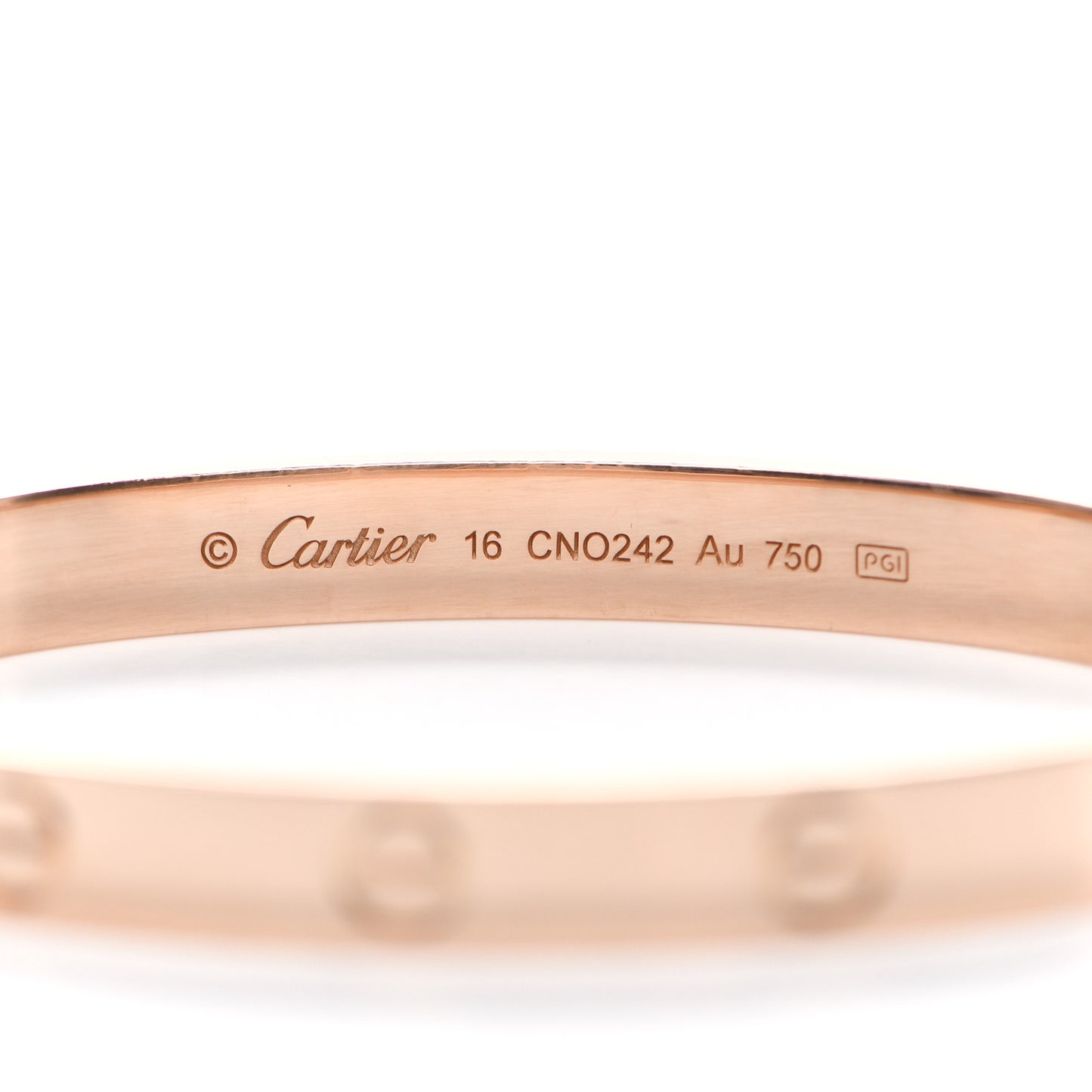 18K Pink Gold LOVE Bracelet 16