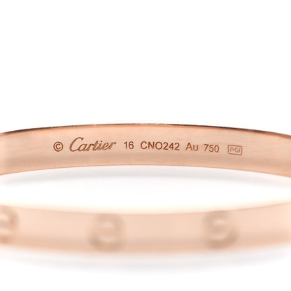 Cartier 18K Pink Gold LOVE Bracelet 16 3 of 5