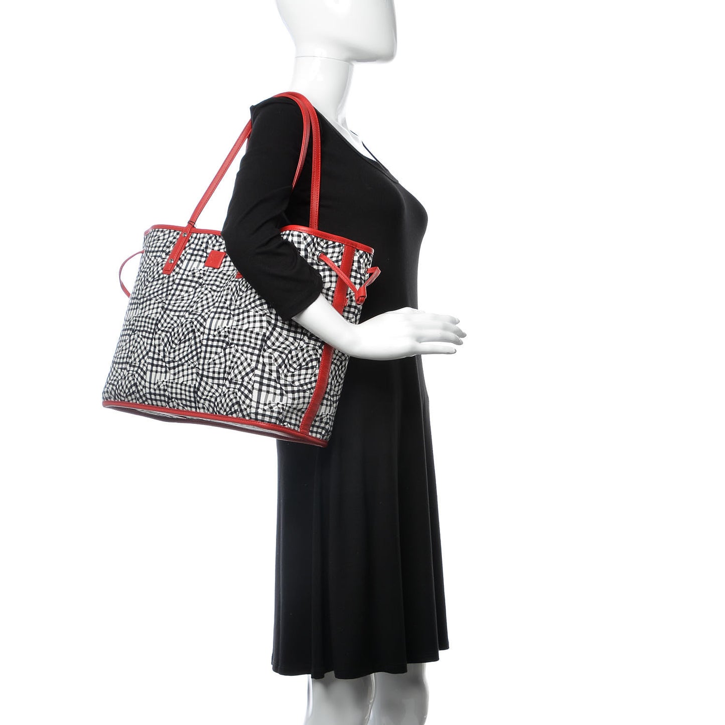 Visetos Medium Liz Reversible Shopper Tote Ruby Red