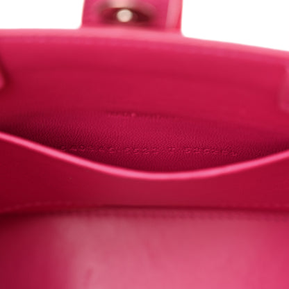 Balenciaga Grained Calfskin XXS Hourglass East West Tote Pink 7 of 14