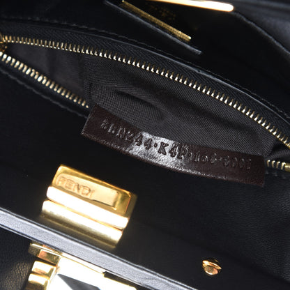 Fendi Nappa Mini Peekaboo Iconic Satchel Black 8 of 8