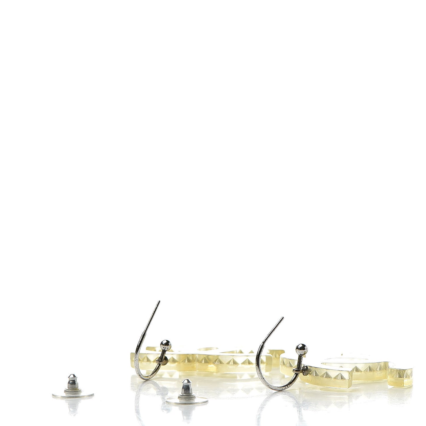 Resin CC Drop Earrings Transparent