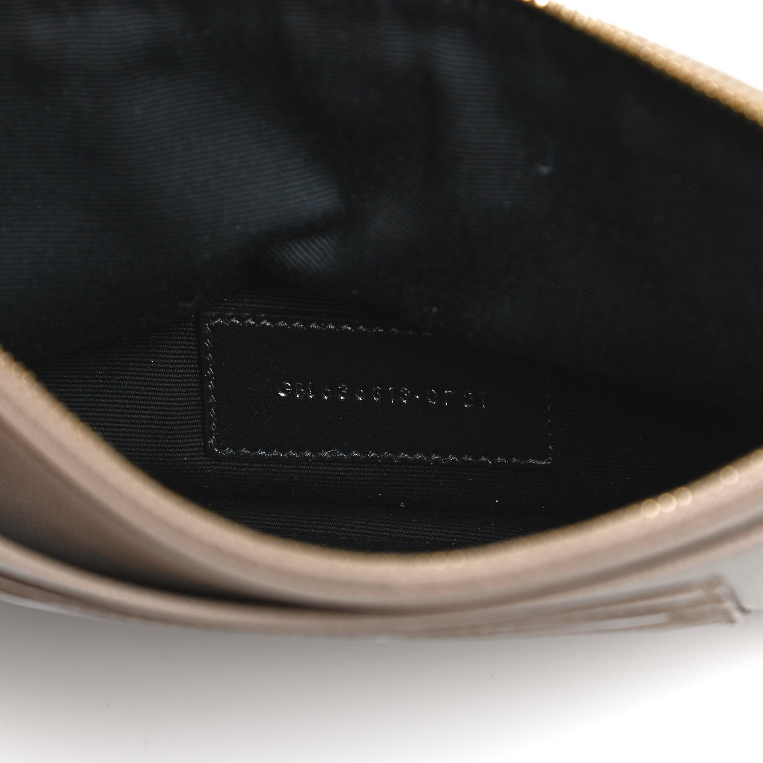 Saint Laurent Grain De Poudre Chevron Monogram Large Bill Pouch Cork 7 of 11