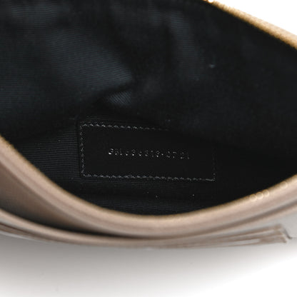 Saint Laurent Grain De Poudre Chevron Monogram Large Bill Pouch Cork 7 of 11