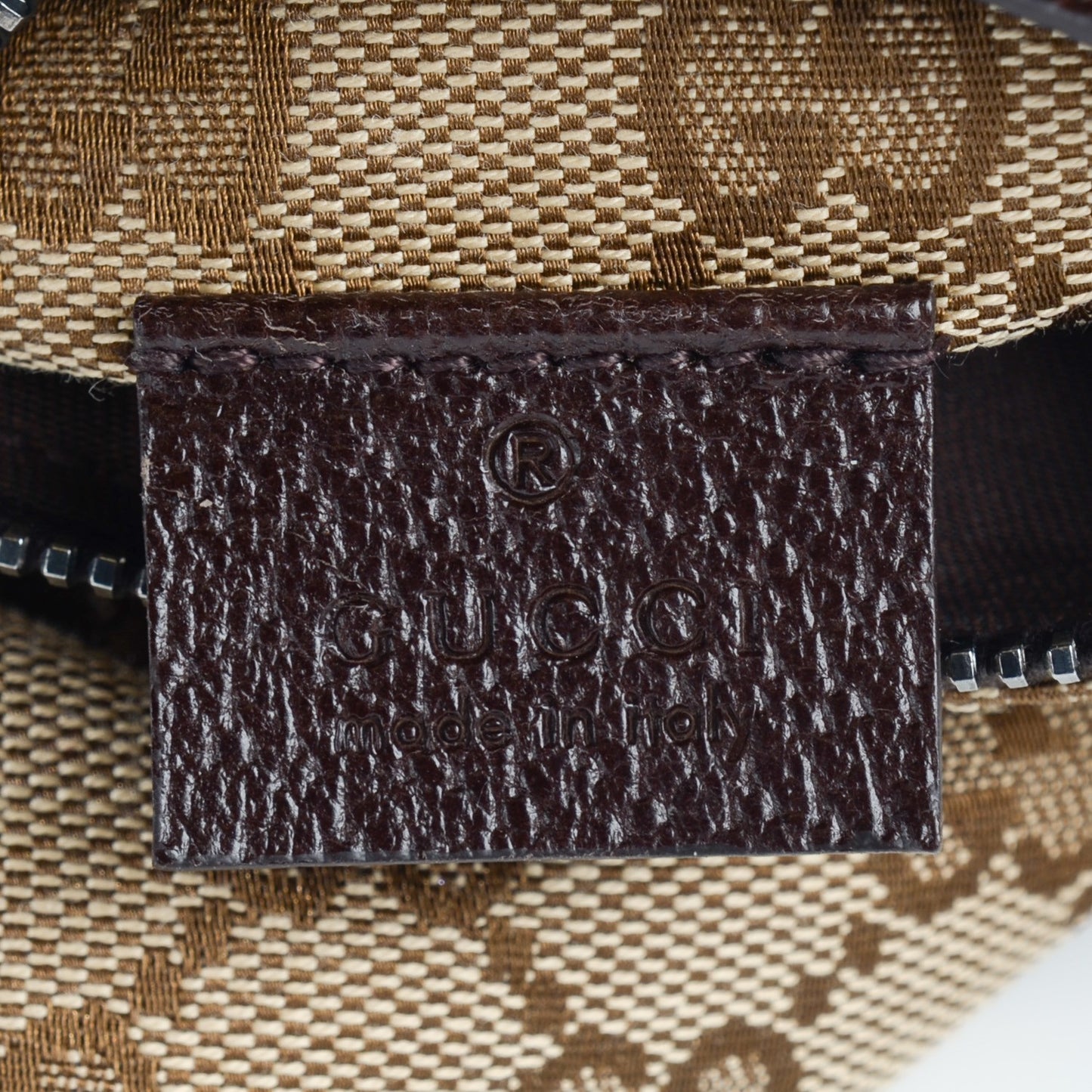 Monogram Web Belt Bag Dark Brown