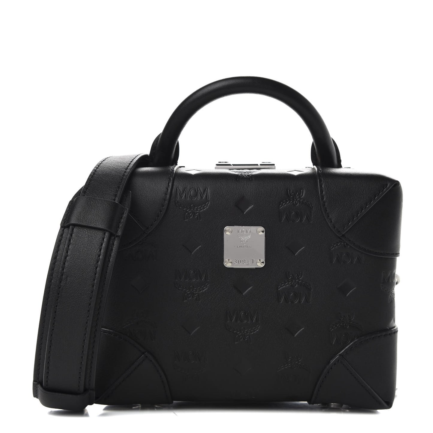 Calfskin Ottomar Monogram Small Berlin Crossbody Black