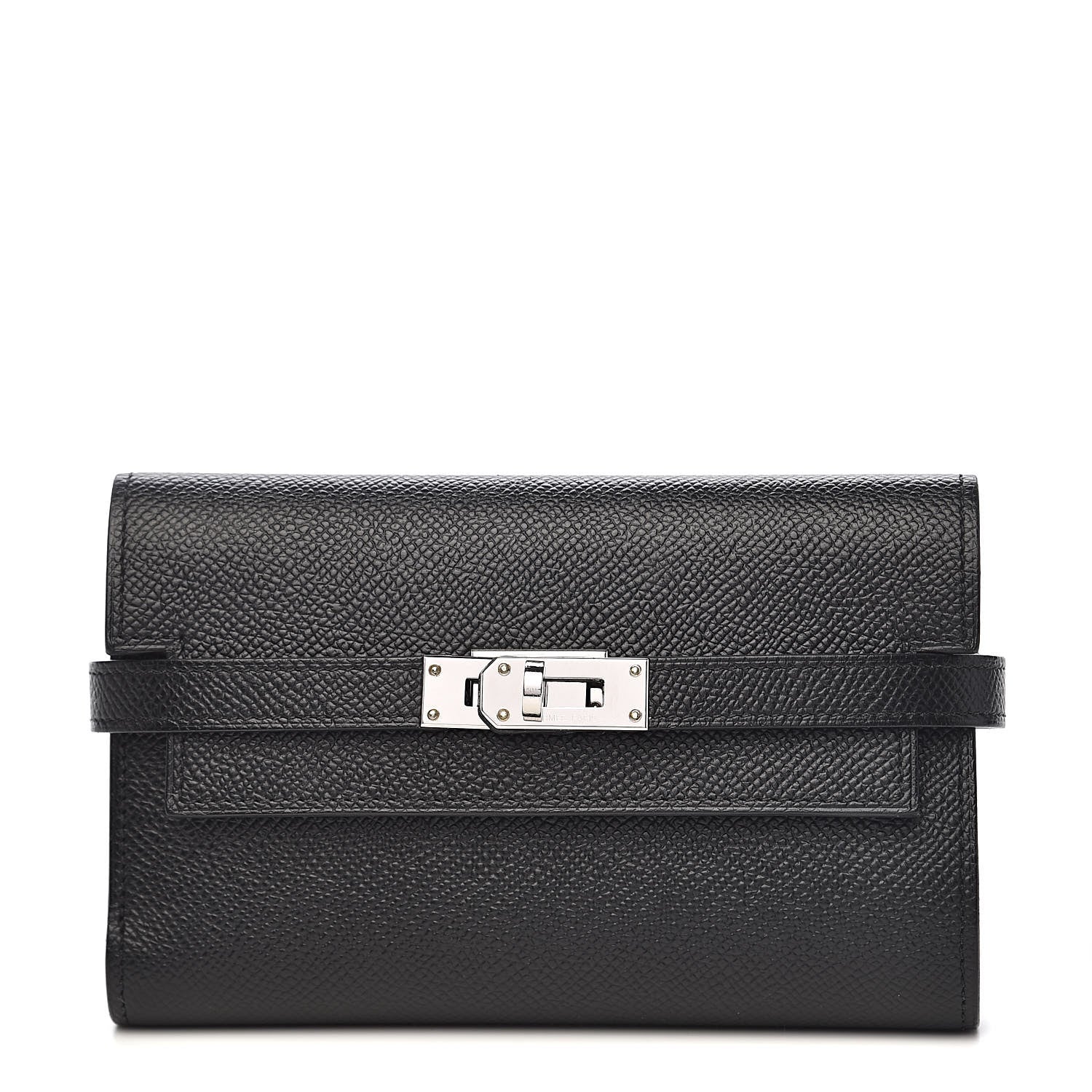 Hermes Epsom Medium Kelly Wallet Black 1 of 8