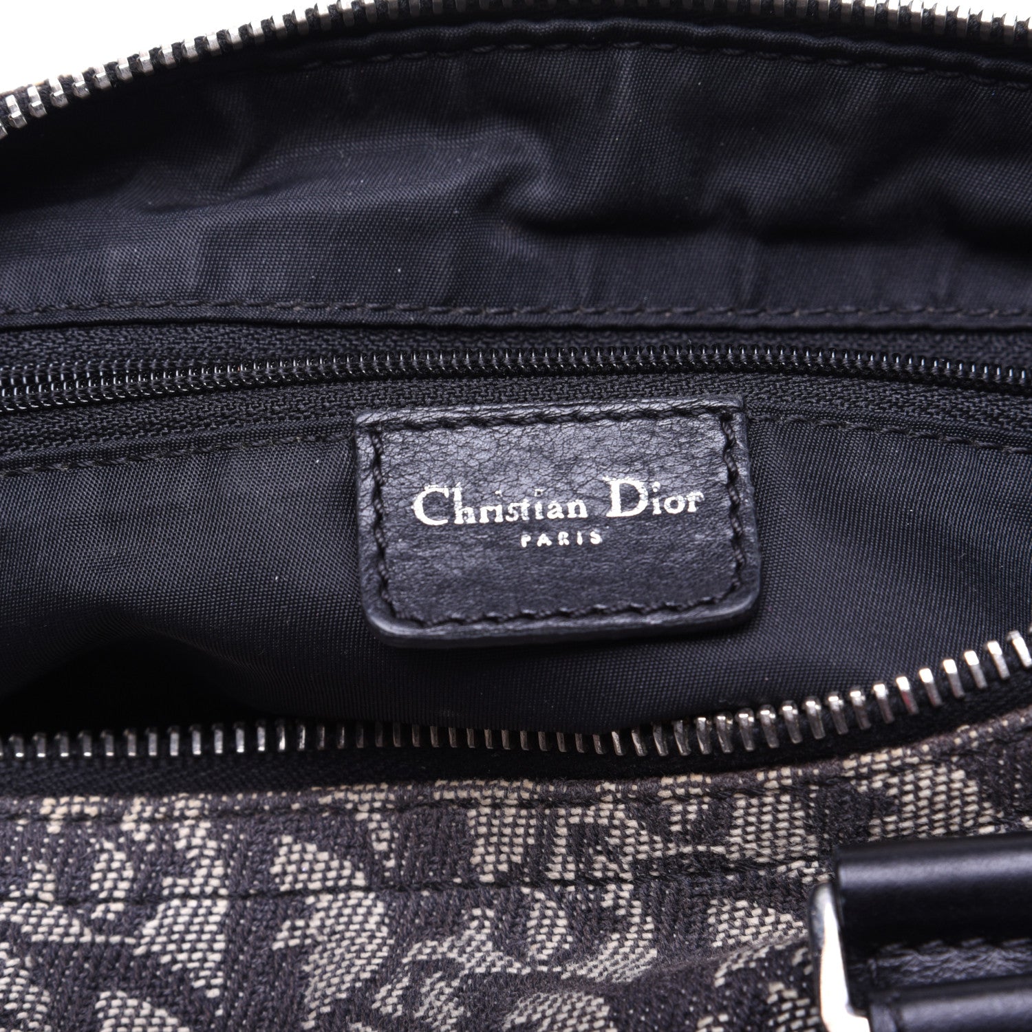 Christian Dior Denim Monogram Charms Shoulder Bag Black 8 of 14