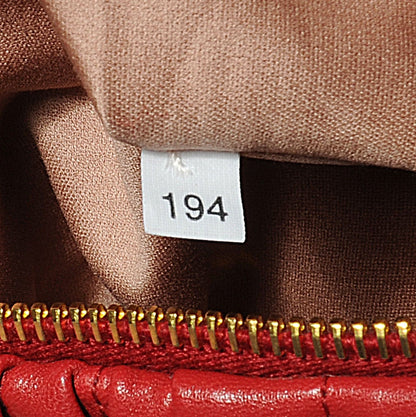 Miu Miu Leather Matelasse Bowler Red 5 of 9