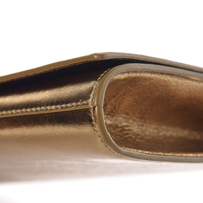 Saint Laurent Metallic Calfskin Monogram Large Belle De Jour Clutch Gold 8 of 10