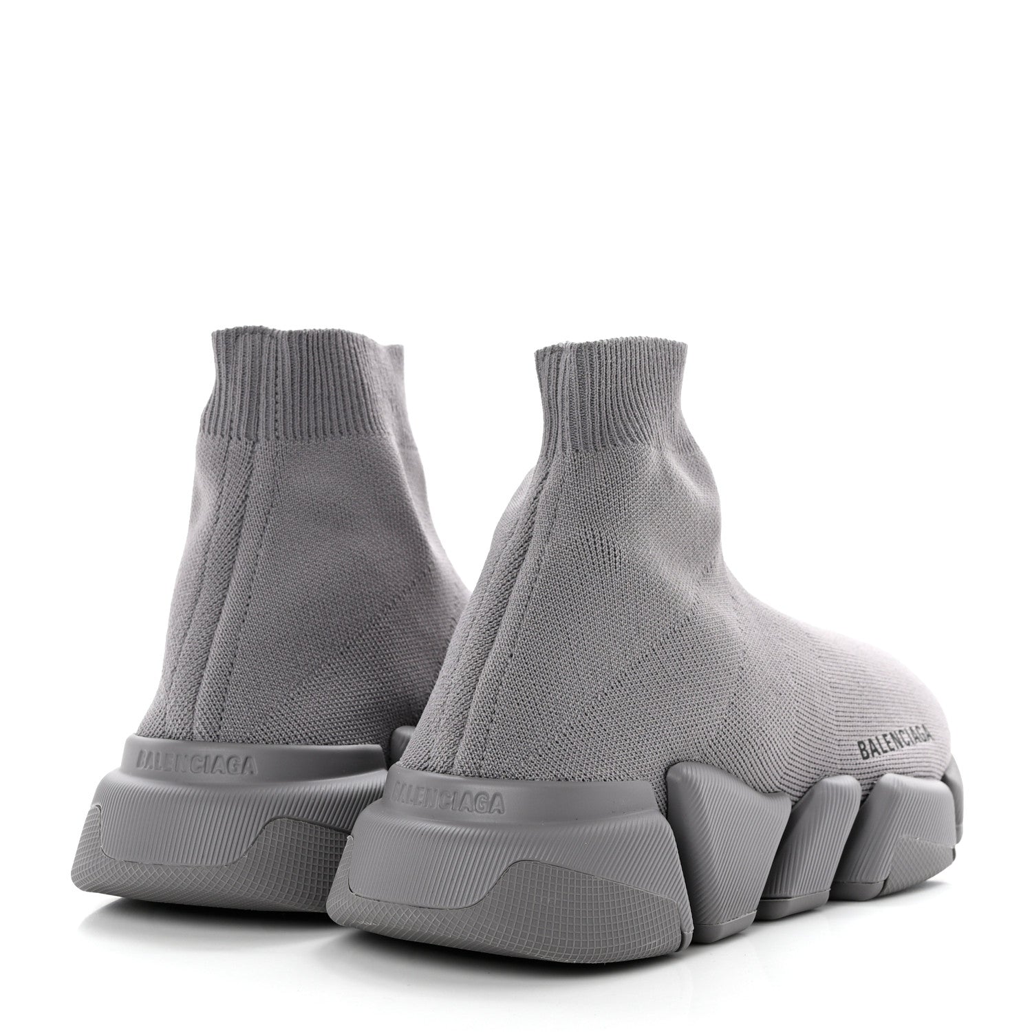 Balenciaga Technical 3D Recycled Knit Womens Speed 2.0 Sneakers 39 Monocolor Grey 4 of 7