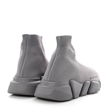 Balenciaga Technical 3D Recycled Knit Womens Speed 2.0 Sneakers 39 Monocolor Grey 4 of 7