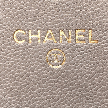 Chanel Caviar Quilted Boy Flap Card Holder Grey 6 of 14