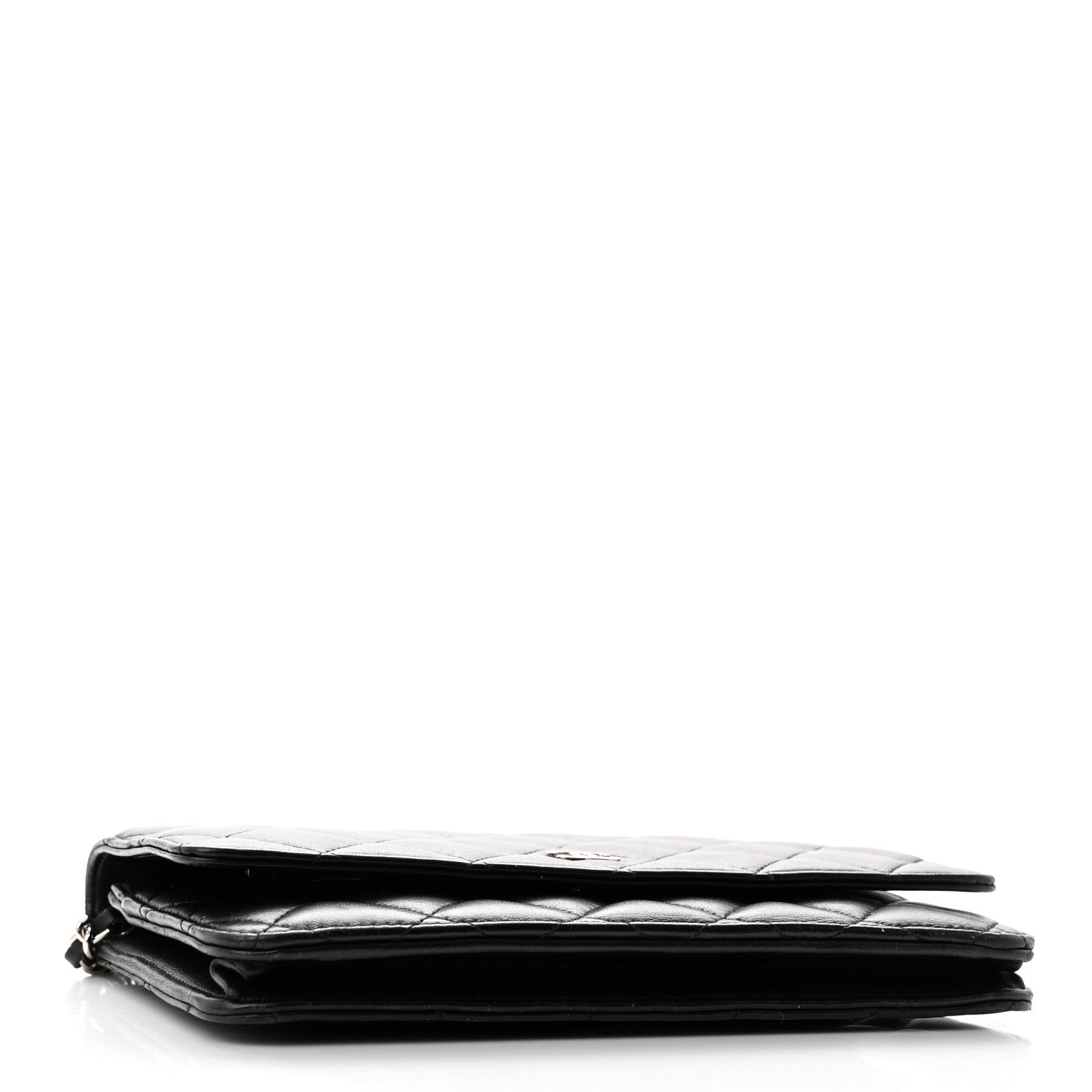 Chanel Lambskin Quilted Wallet On Chain WOC Black 4 of 12