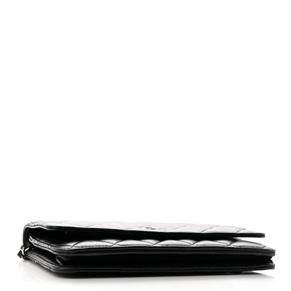 Chanel Lambskin Quilted Wallet On Chain WOC Black 4 of 12