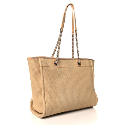 Chanel Mixed Fibers Small Deauville Tote Beige 4 of 11