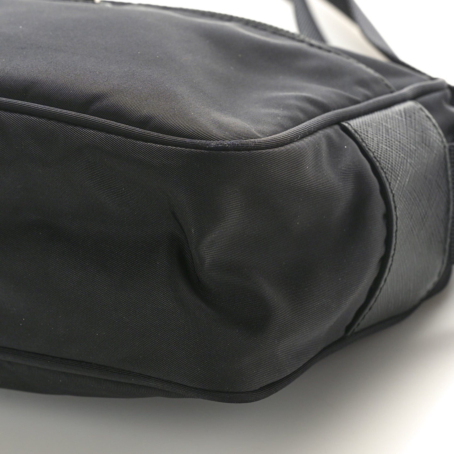 Tessuto Nylon Triangle Shoulder Bag Black