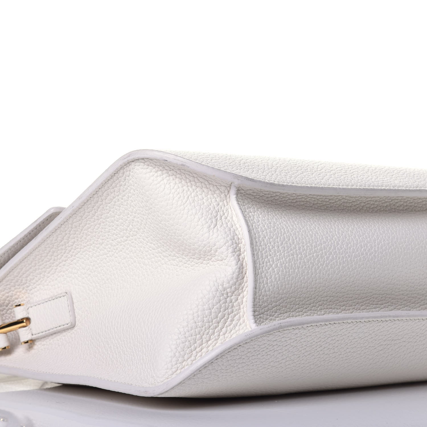 Tom Ford Grained Calfskin Large T Clasp Tara Crossbody Bag White 7 of 9
