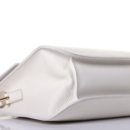 Tom Ford Grained Calfskin Large T Clasp Tara Crossbody Bag White 7 of 9