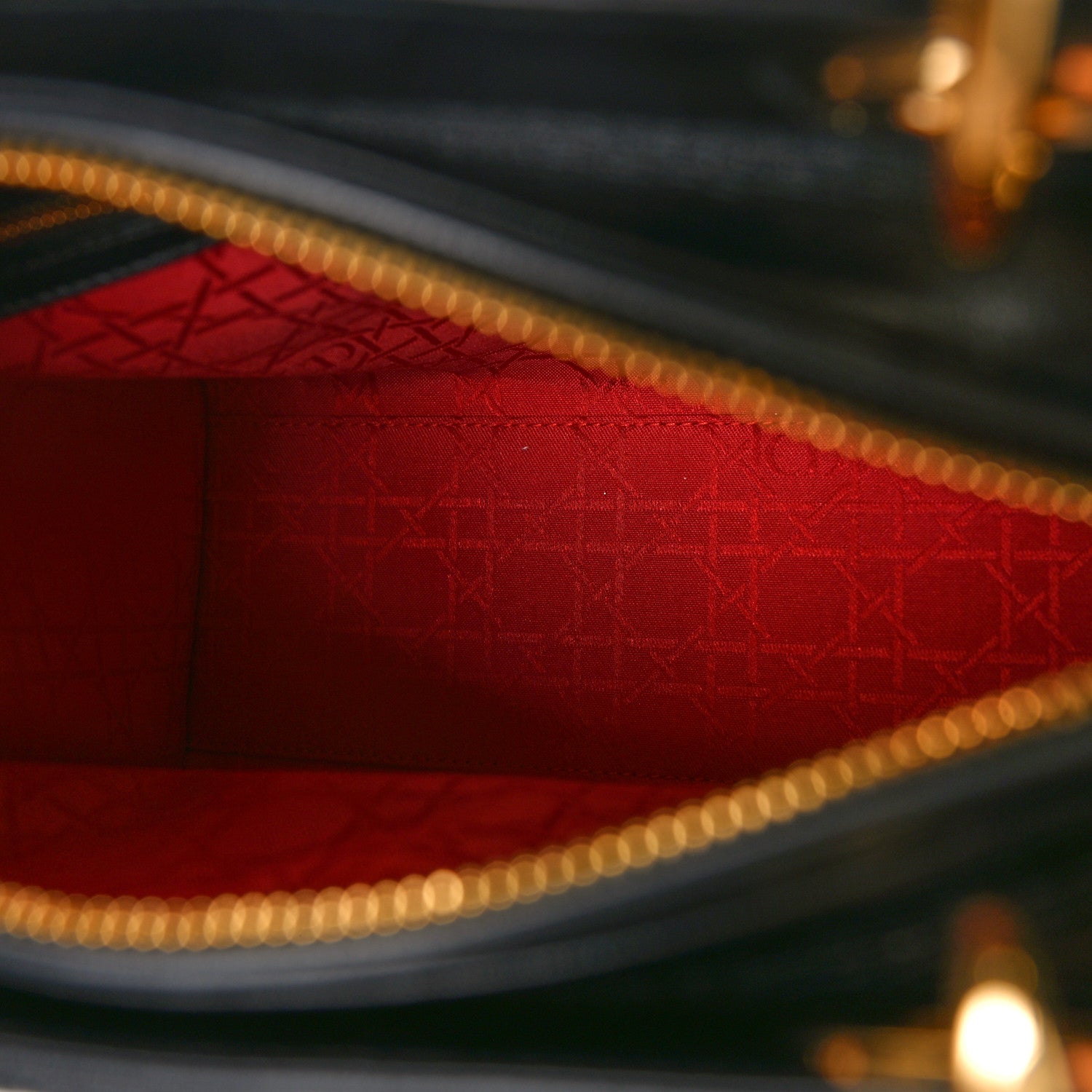 Christian Dior Lambskin Cannage Medium Lady Dior Black 5 of 11