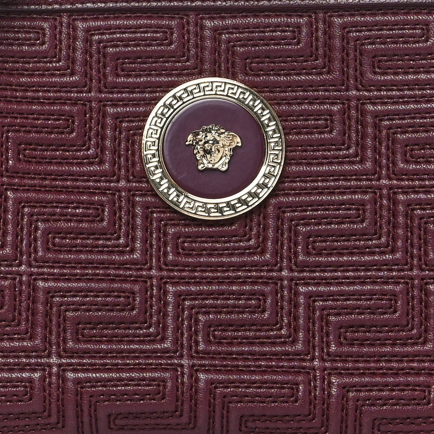 Nappa Quilted Palazzo Chain Crossbody Bag Burgundy