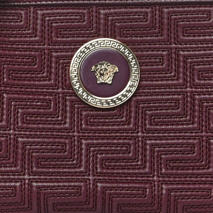 Versace Nappa Quilted Palazzo Chain Crossbody Bag Burgundy 6 of 10