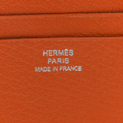 Hermes Chevre Mysore Compact Azap Wallet Orange 6 of 7
