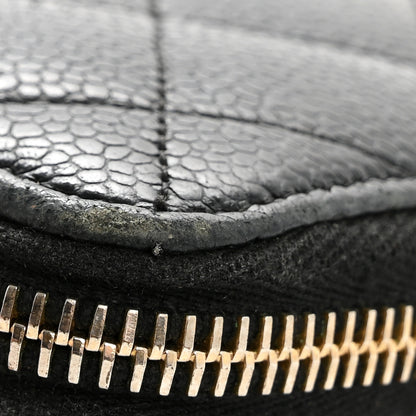 Chanel Caviar Quilted Large Gusset Zip Around Wallet Black 13 of 14