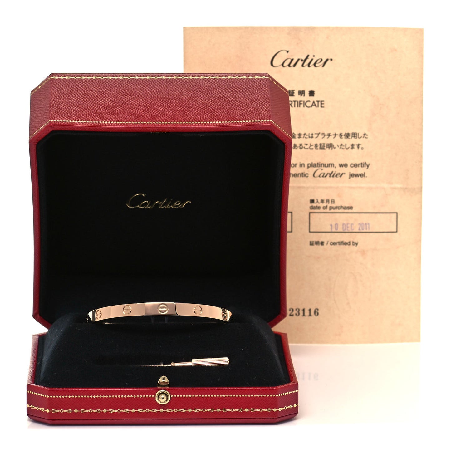 18K Pink Gold LOVE Bracelet 19