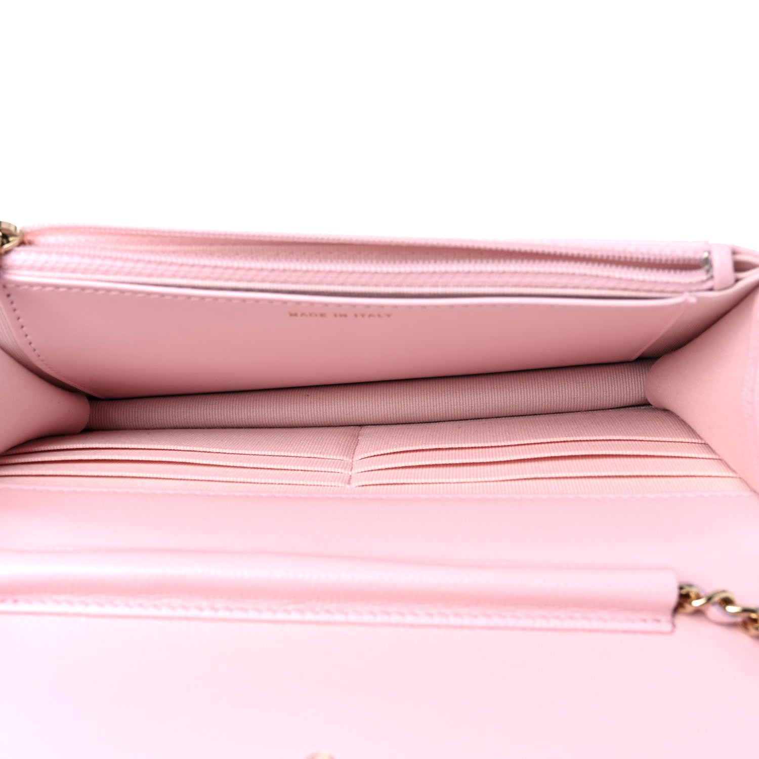 Chanel Caviar Quilted Crystal CC Wallet On Chain WOC Light Pink 5 of 11