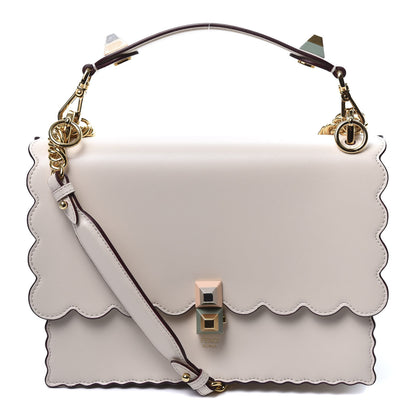Fendi Vitello Liberty Scalloped Studded Kan I Shoulder Bag Camelia 1 of 9