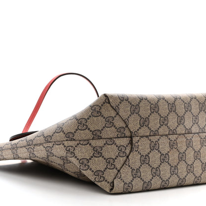 Gucci GG Supreme Monogram Large Reversible Tote Beige Red 11 of 16