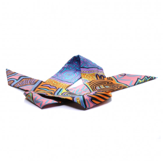 Hermes Silk Legende Kuna Peuple de Panama Twilly Scarf 2 of 4