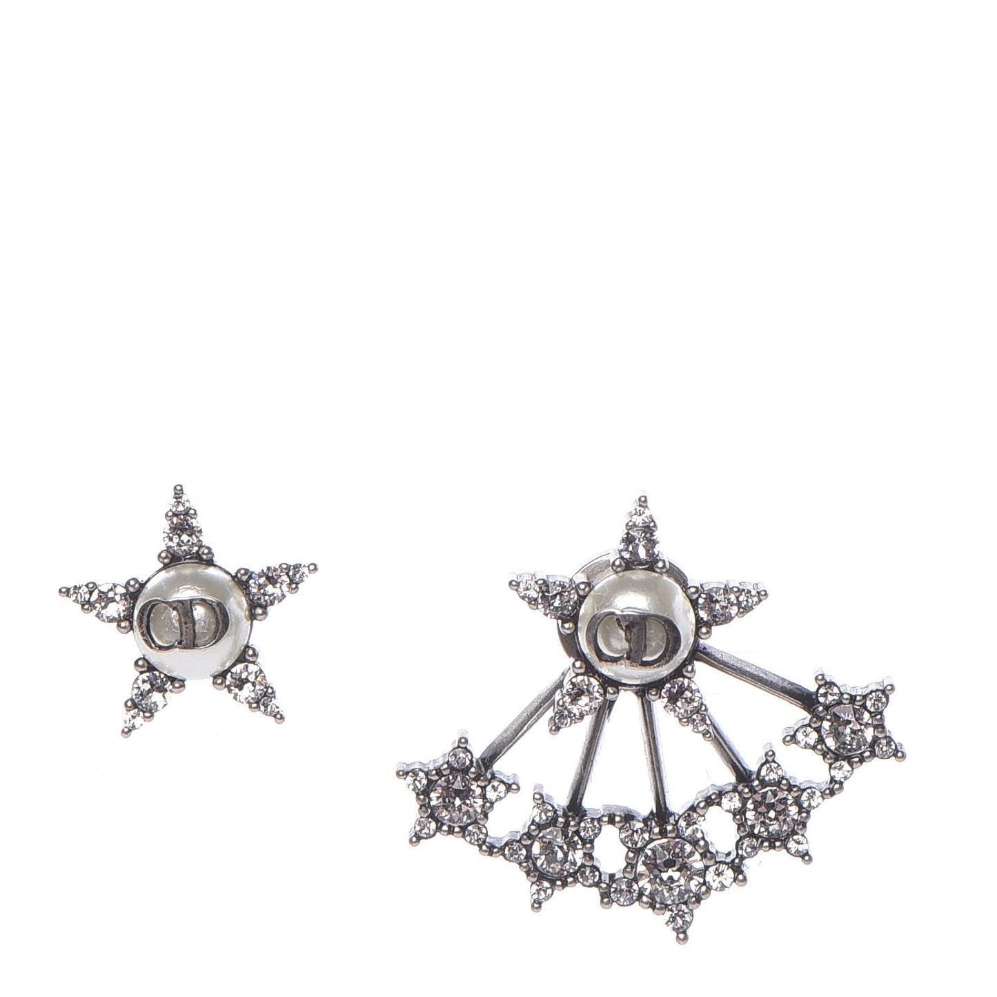 Crystal Pearl Star Earrings
