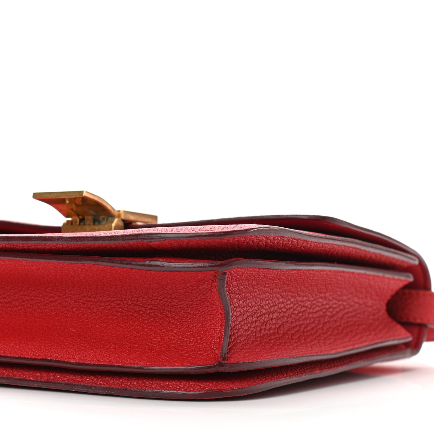 Goatskin Medium Classic Box Flap Bag Carmin