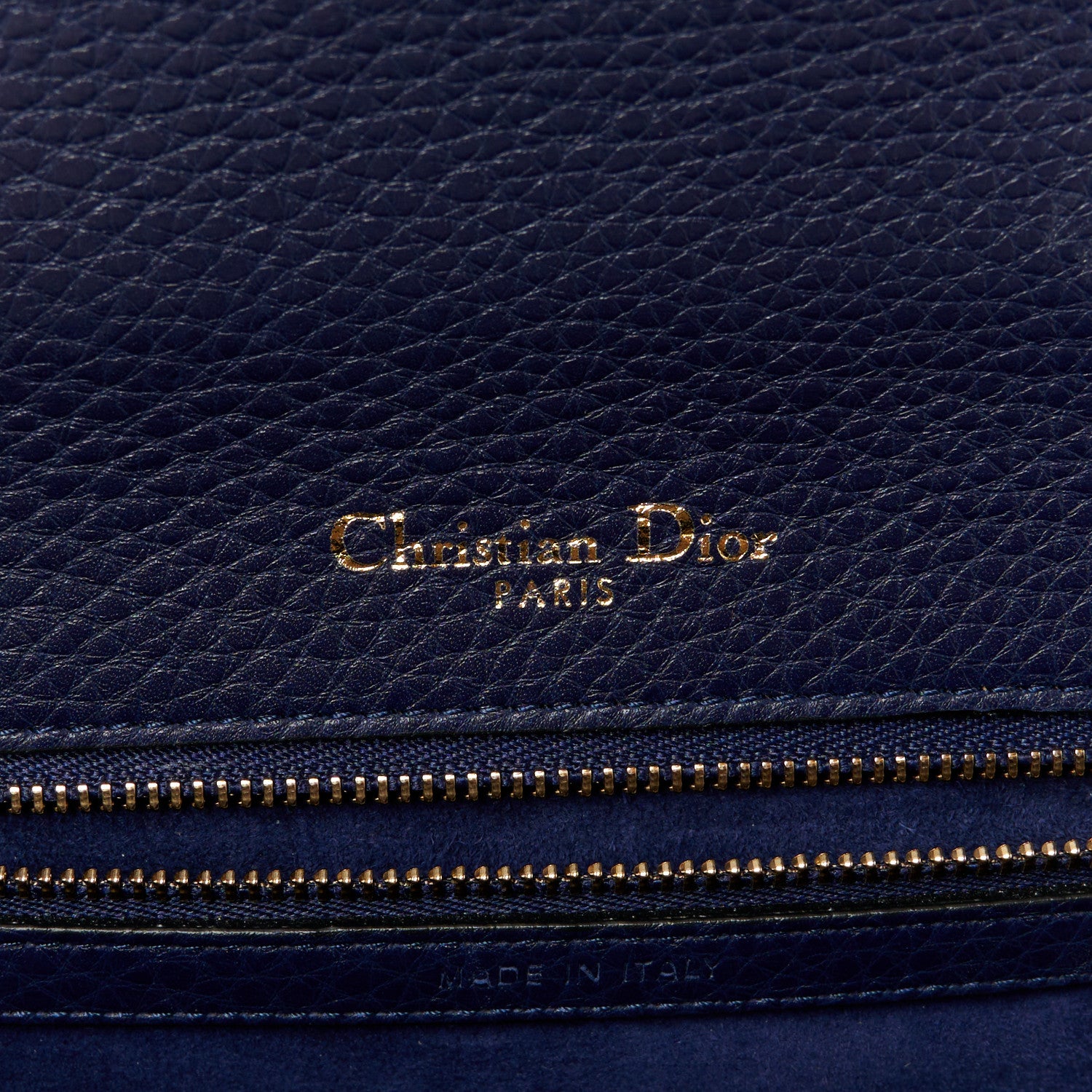Christian Dior Grained Calfskin Medium Diorama Flap Bag Blue 6 of 12