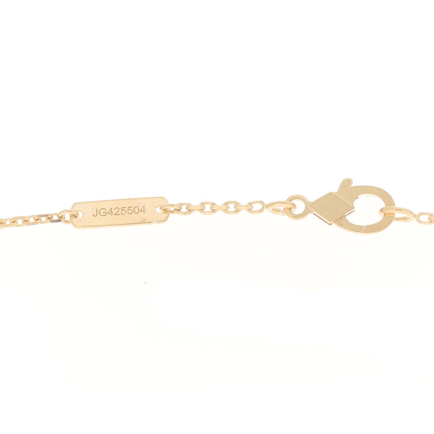 18K Yellow Gold Black Onyx Vintage Alhambra Pendant Necklace