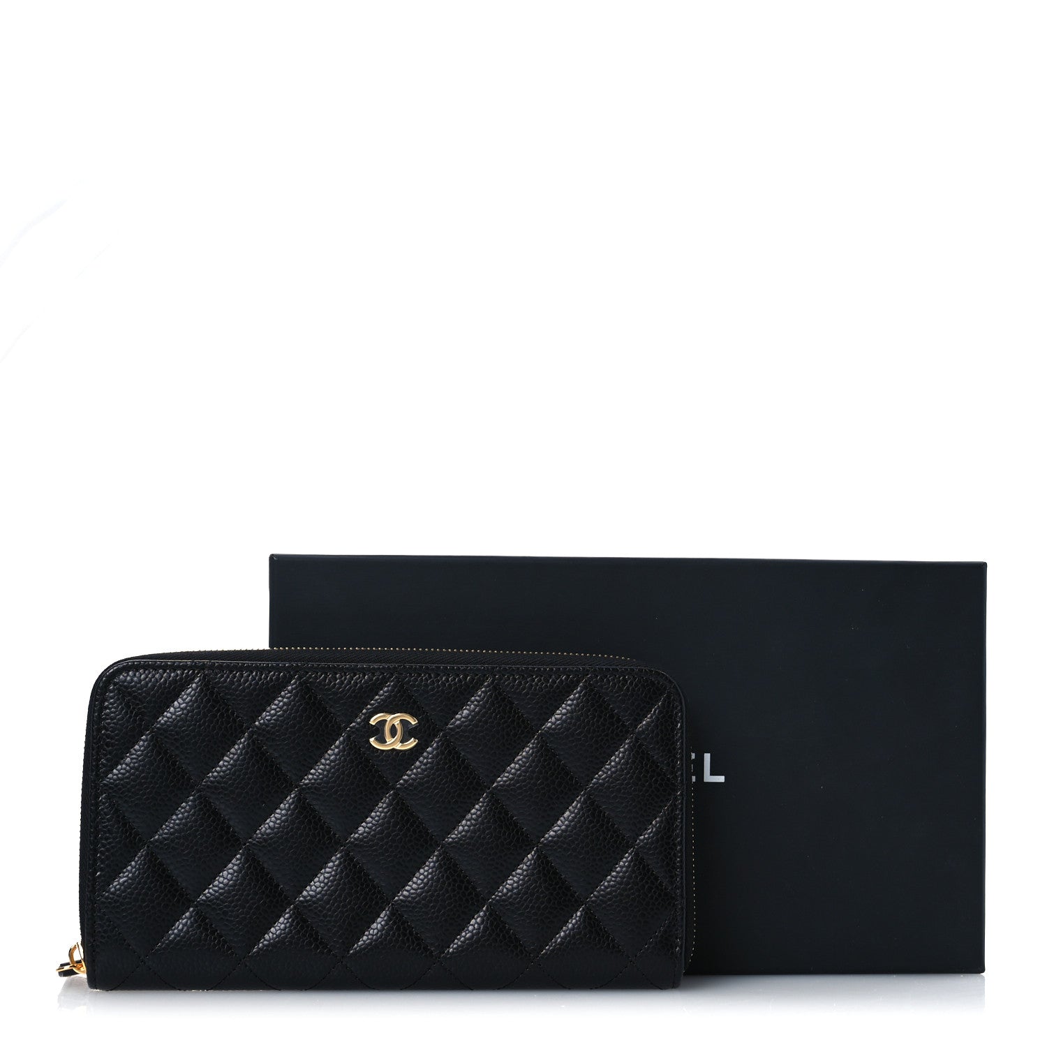 Chanel Caviar Quilted Large Gusset Zip Around Wallet Black 11 of 11