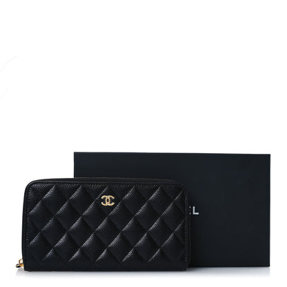 Chanel Caviar Quilted Large Gusset Zip Around Wallet Black 11 of 11