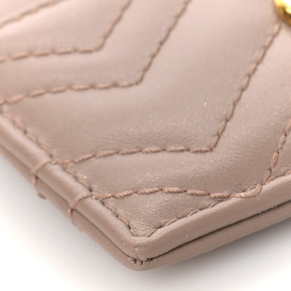 Gucci Calfskin Matelasse GG Marmont Card Holder Porcelain Rose 7 of 8