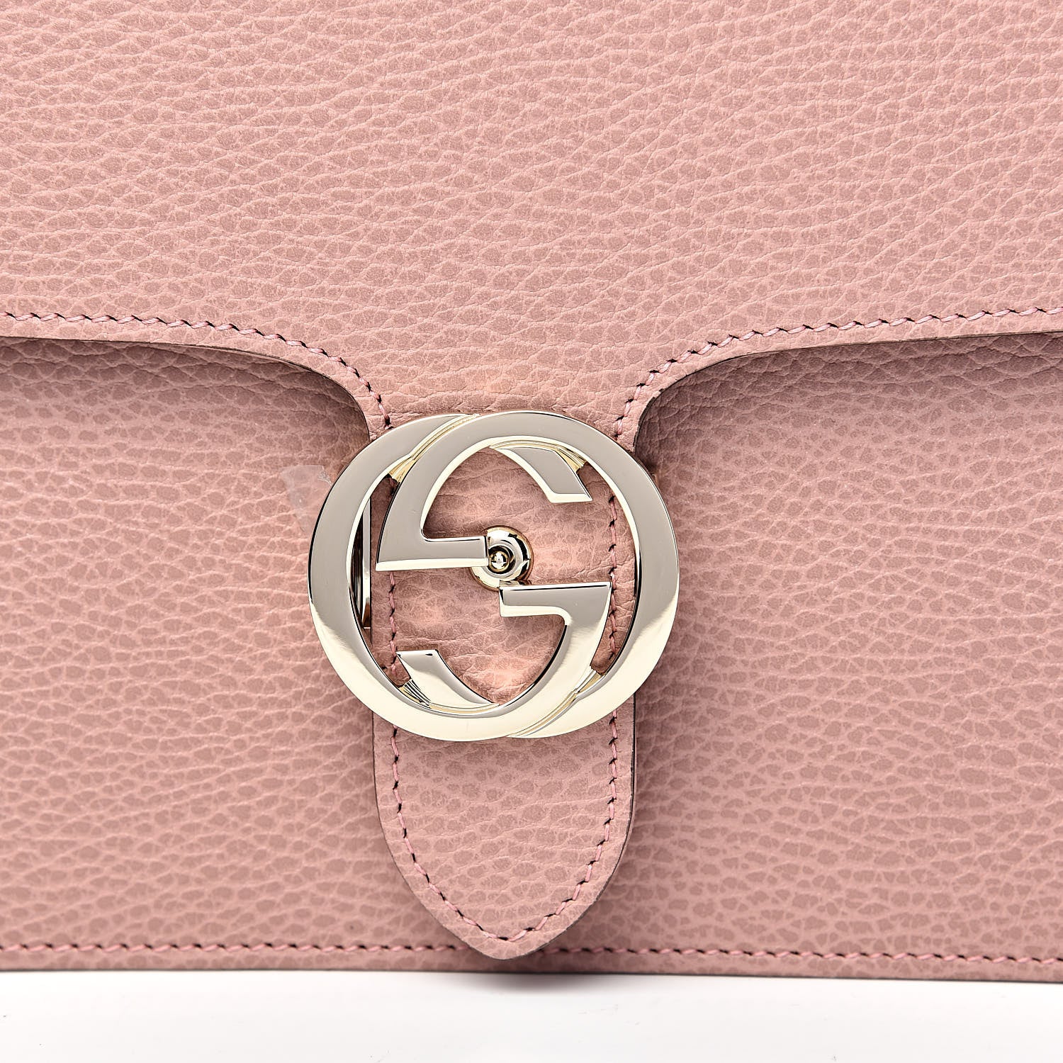 Gucci Dollar Calfskin Interlocking G Shoulder Bag Soft Pink 10 of 10