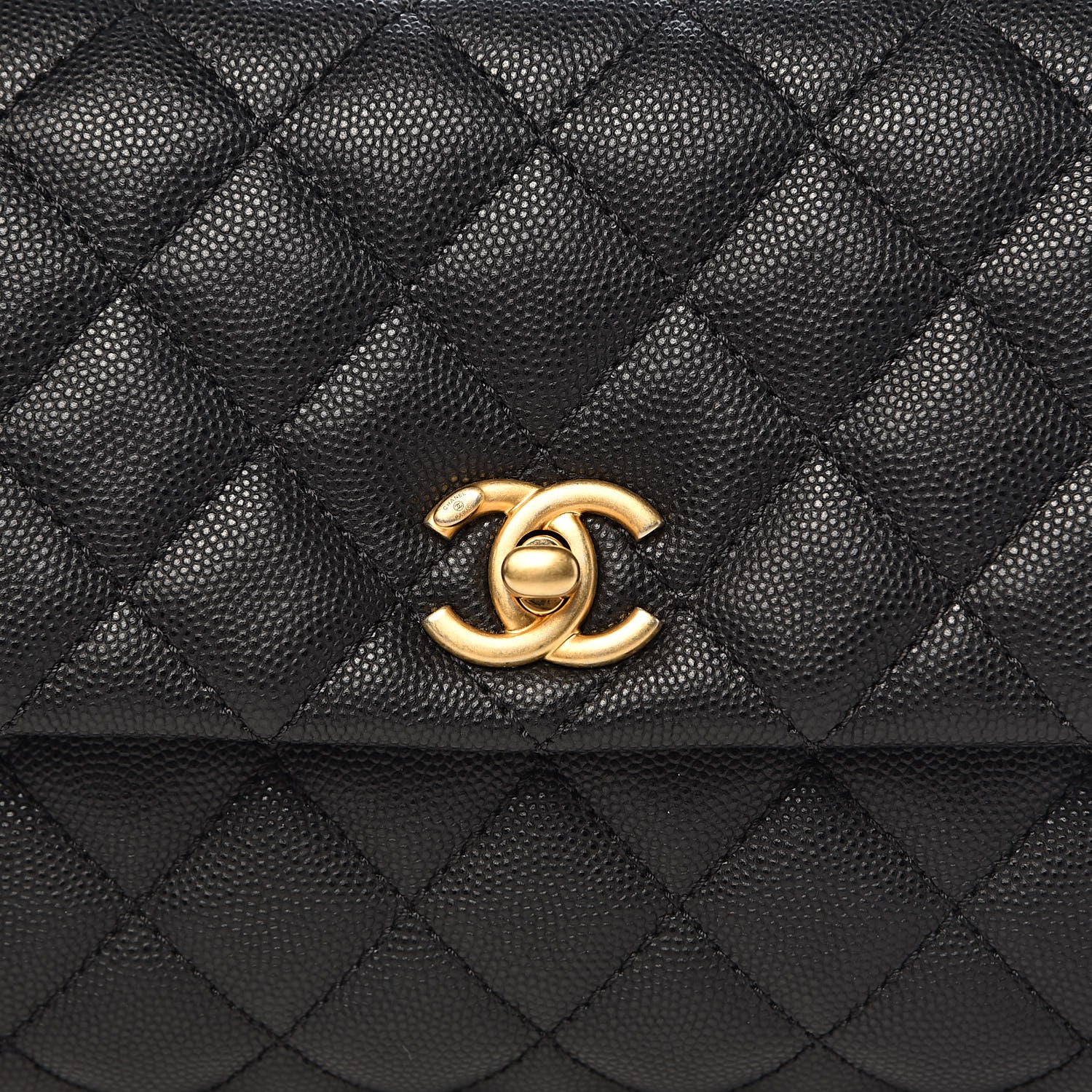Chanel Caviar Lizard Embossed Quilted Mini Coco Handle Flap Black 11 of 12