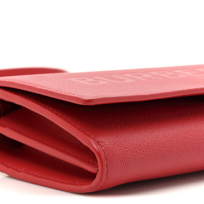 Burberry Calfskin Logo Hazelmere Wallet With Detachable Strap Red 10 of 13