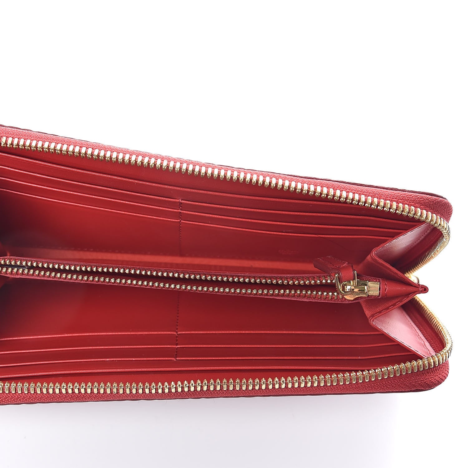MCM Visetos Large Zip Around Wallet Ruby Red 5 of 6