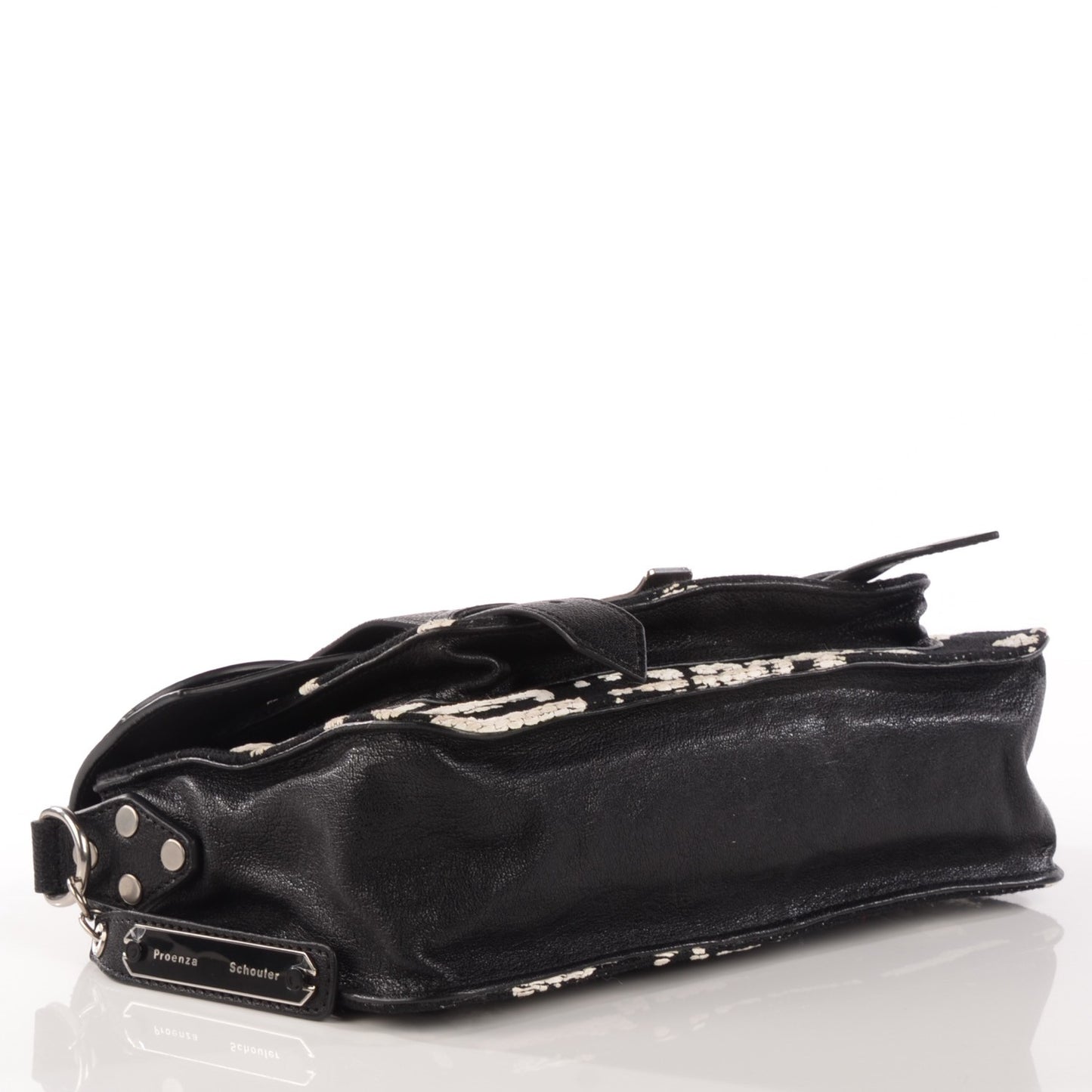 Jacquard Woodblock PS1 Tiny Satchel Black White