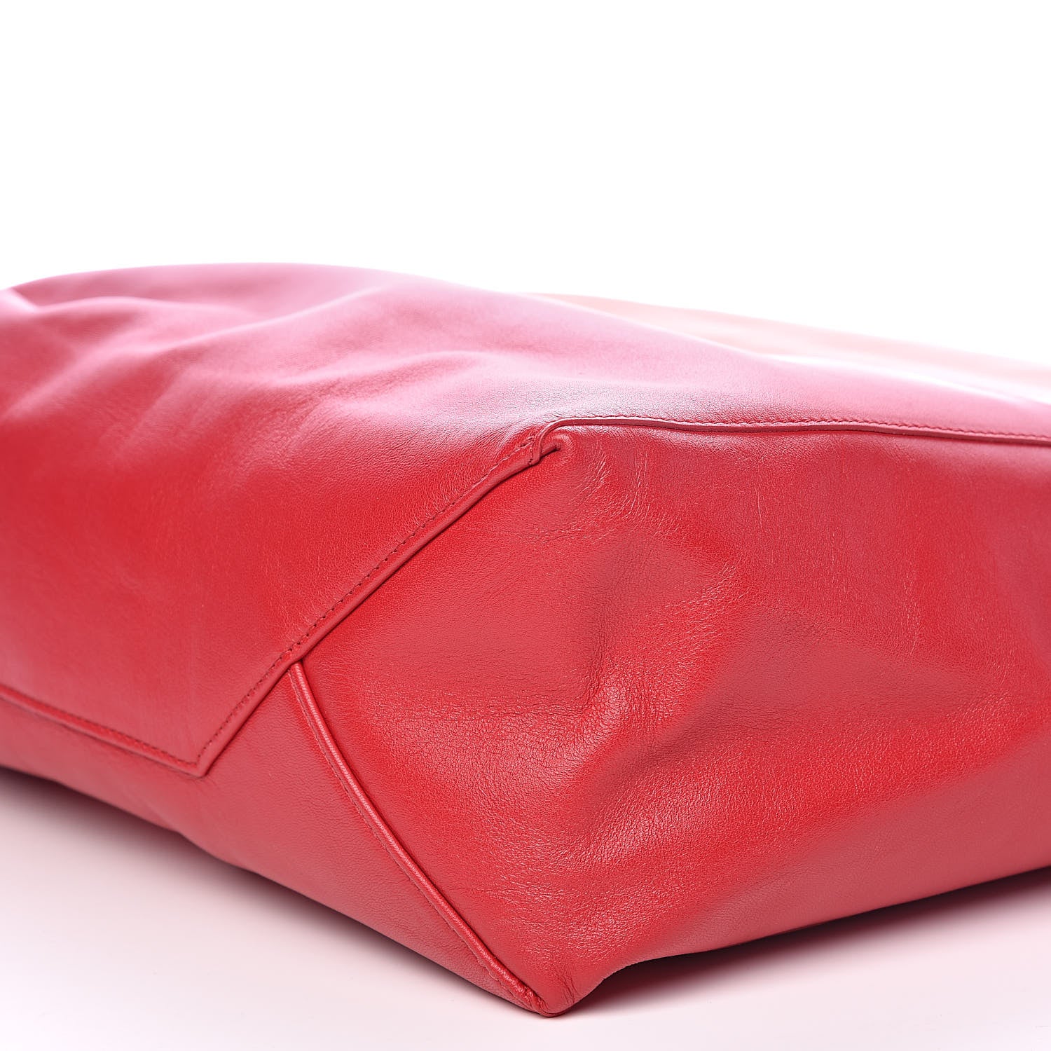 Celine Lambskin Vertical Bi-Cabas Orange Magenta 8 of 11